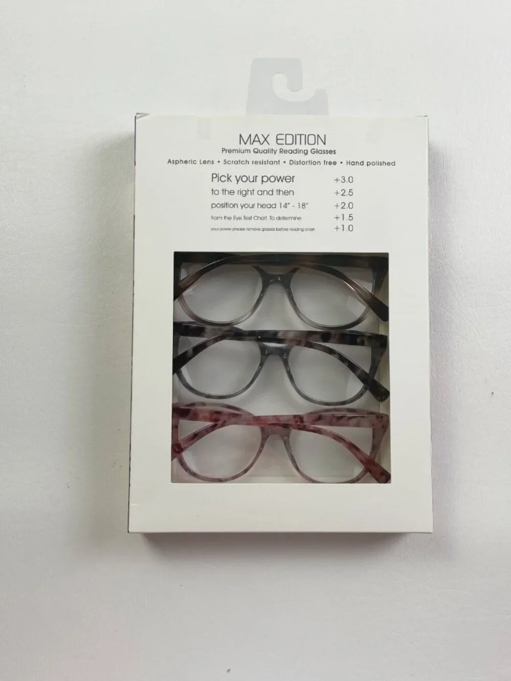 Max Edition 3 Pack Reading Glasses +2.00  Brown Demi Blush Tortoise New